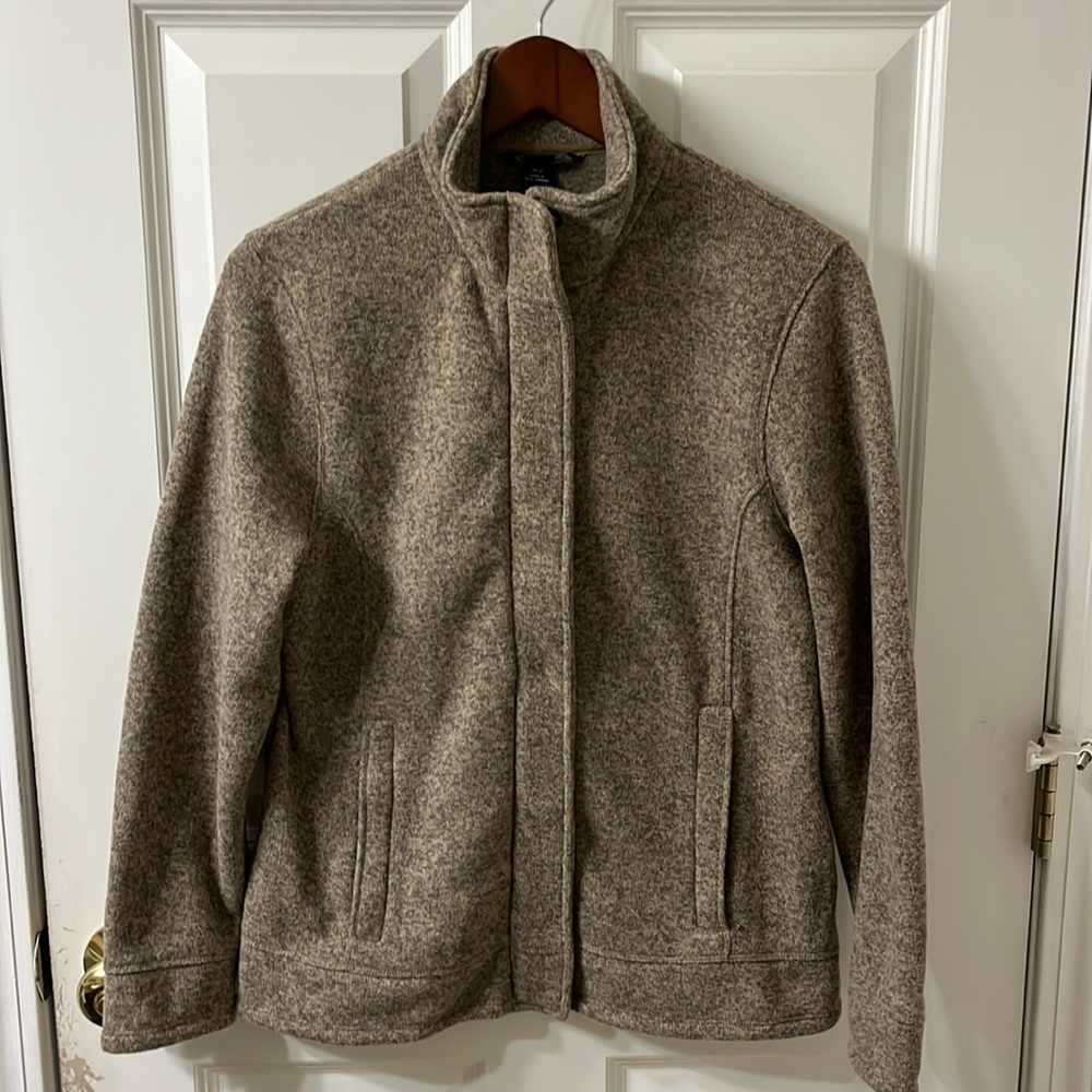 Lands End women’s petite medium fleece lined jacket.